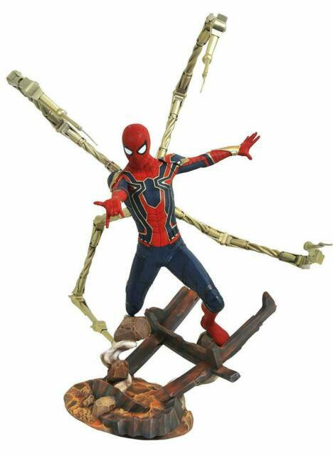 iron spiderman statue