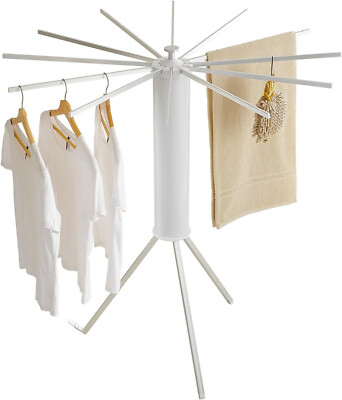 JOOM Folding Tripod Clothes Drying Rack - Space Saving Aluminum Design 45lb Cap.