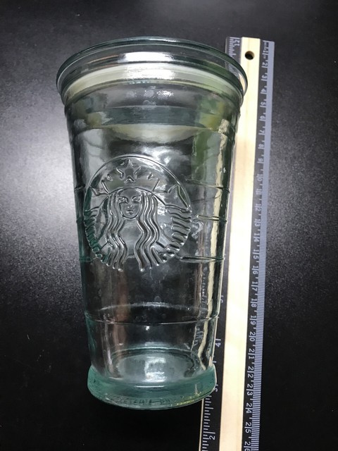 starbucks green recycled glass cup