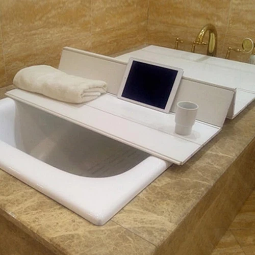 PVC Bathtub Board Bathtub Cover Folding Anti-dust Bathroom Household Relaxing - Picture 7 of 10