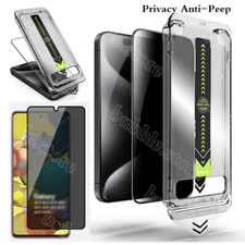 For iPhone 17 16 15 Privacidad Protector pantalla vidrio templado polvo burbuja