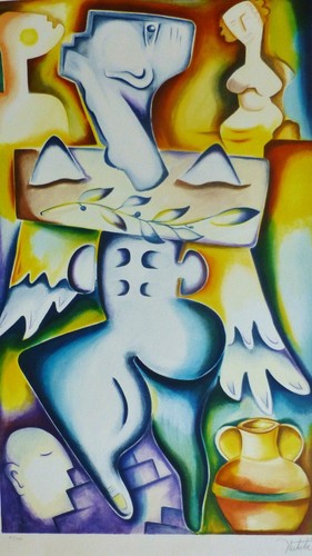 Alexandra Nechita " Here Auf Planet Erde " 2009 Handsigniert Lithographie COA