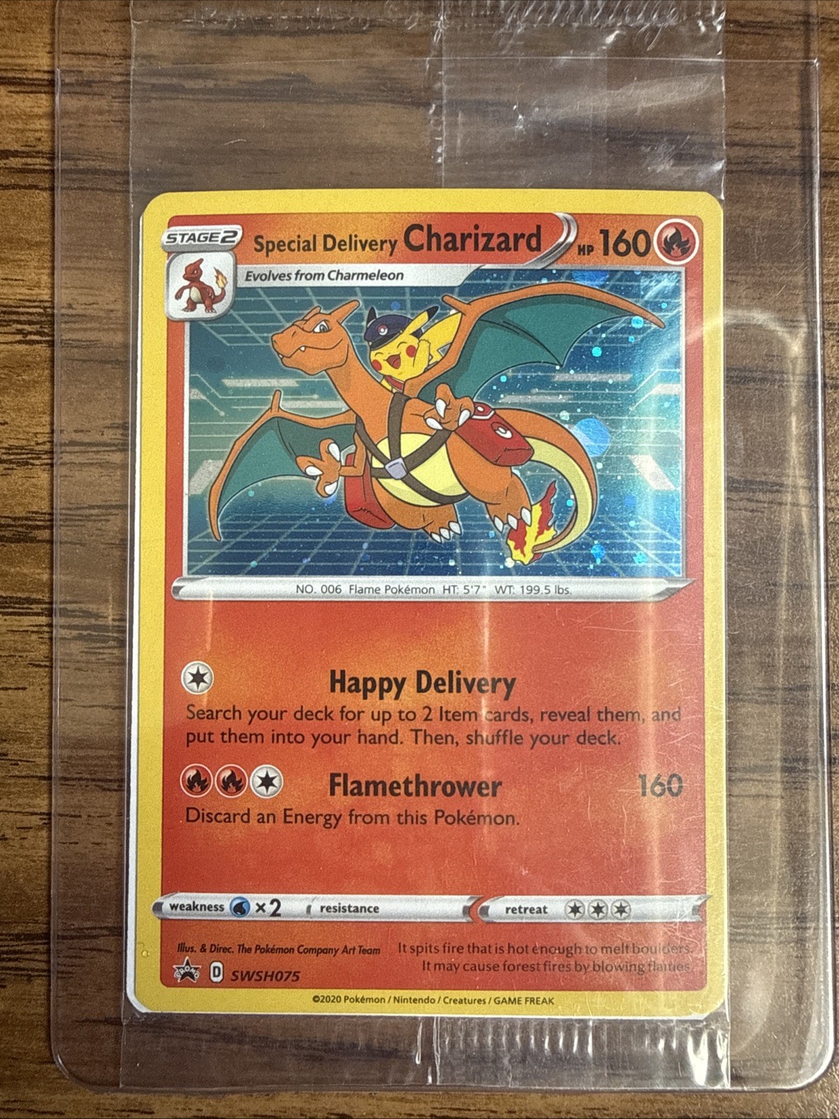 Pokemon Special Delivery Charizard SEALED Black Star Promo SWSH075