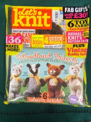 LET'S KNIT - Sept 2019 - Issue 148 The UKs Best Selling Magazine ~ Sealed!