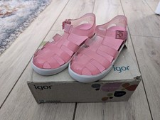 Igor Tenis Transparent Pink Sandals Washable Beach UK SIZE 4 Junior EU SIZE 32