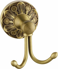 Antique Brass Towel Hook, Wall Mounted Bathroom Hook for Clothing  Robe Hanger,
