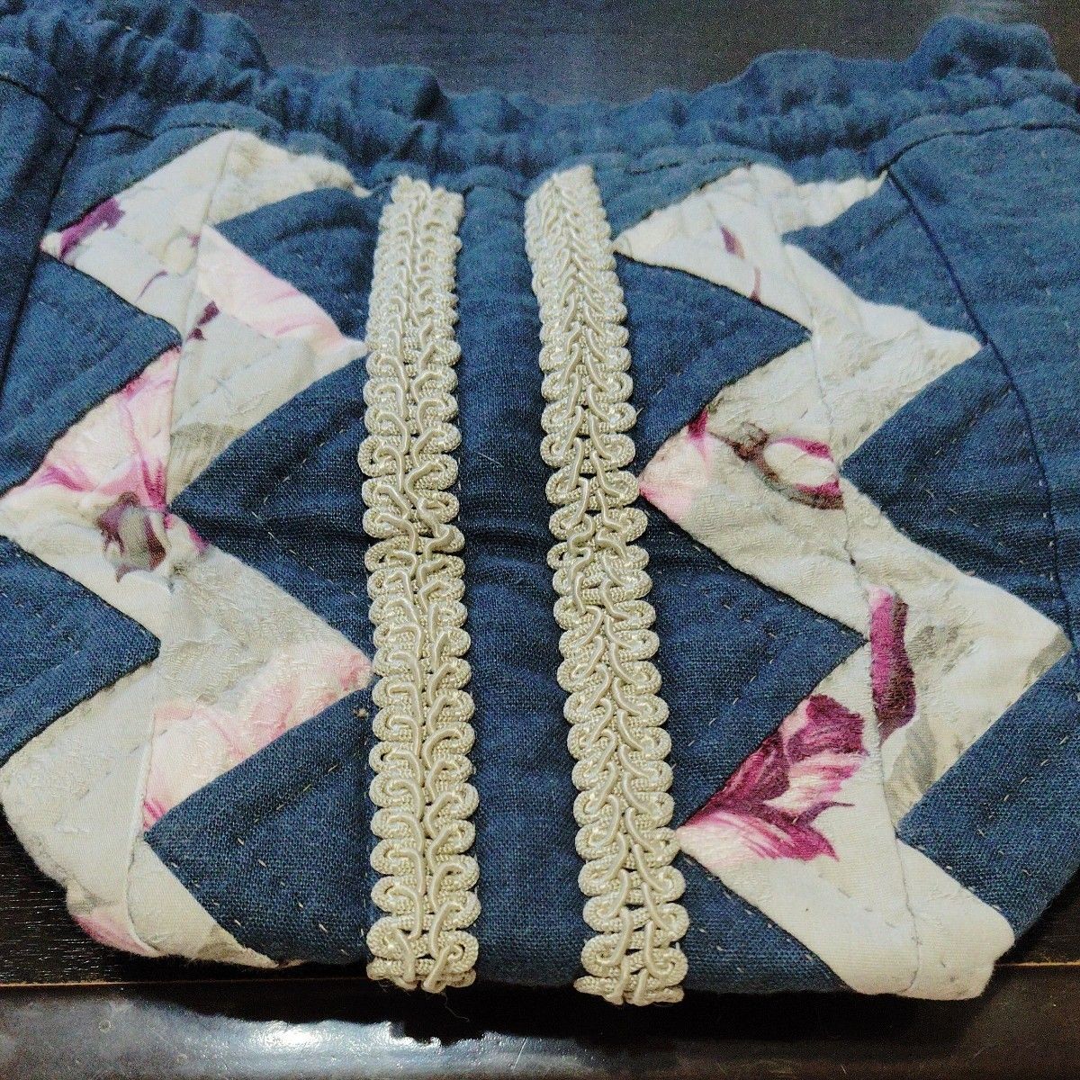 Patchwork Drawstring Bag Floral Quilt Pouch Acces… - image 8