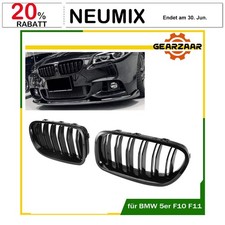 K�HLERGRILL NIEREN GRILL DOPPELSTEG F�R BMW 5er F10 F11 2010-2016 GL�Z SCHWARZ