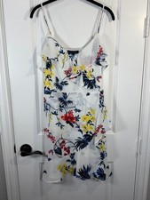 Banana Republic Floral Ruffle Wrap Dress White Size 2P