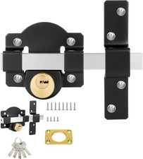 Gate Lock, 50mm, Stainless Steel Both Side Lock Door for Wooden Door & Gate
