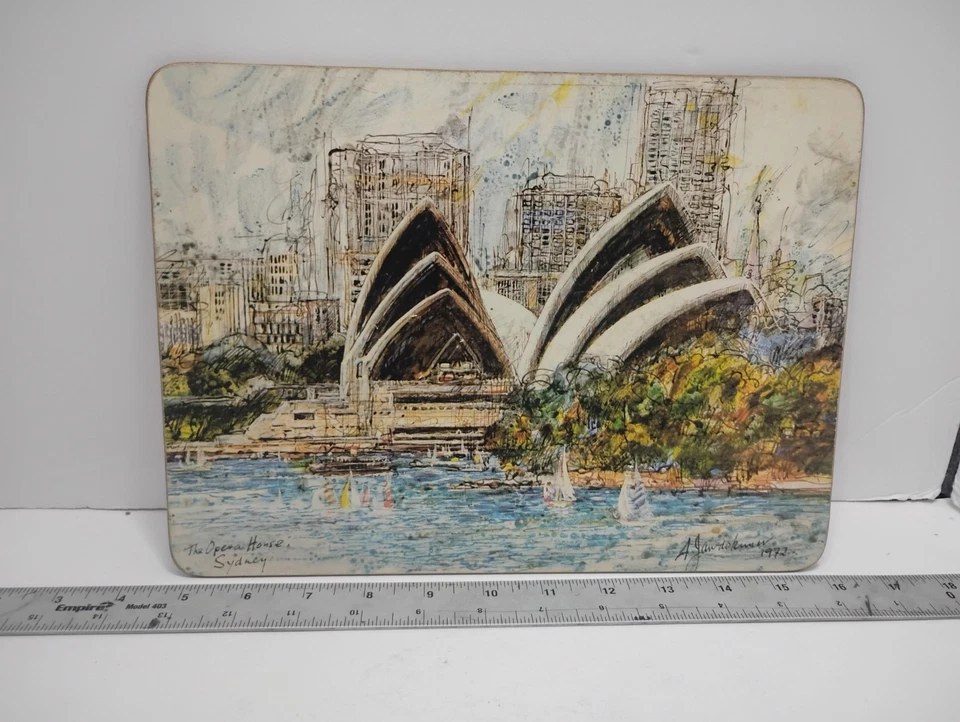 Set Of 6 Vintage Australia Today Landmarks Placemats, Opera House, Harbour... - Image 2 of 4