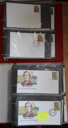 AUSTRALIA PRE STAMPED ENVELOPES IN ALBUMS WITH Nos 1 - 60 UNUSED MINT & FDI, - Picture 2 of 17