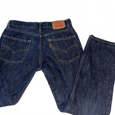 Levi's 514 Straight Fit Dark Wash Boys 16 Reg 28 x 28 Blue Denim Jeans 69