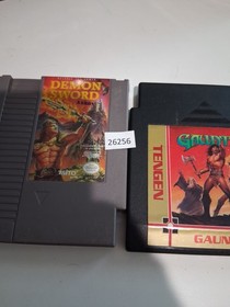 retro Nintendo games  Demon Sword & Gauntlet NES  bc21 26256