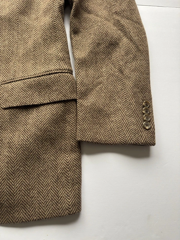 Blazer De Colección Polo Ralph Lauren Tweed Lana Espiga 44 Abrigo Deportivo Hecho en Unión en EE. UU. Foto 4 de 4