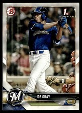 2018 Bowman Draft Joe Gray Milwaukee Brewers #BD-76