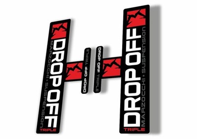 Marzocchi Drop Off Triple 2005 Fork Suspension Sticker Decal Kit Adhesive White