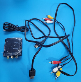 Atari 2600 4 Switch Console Switch Box Power Cable Joysticks Paddles 10 Games