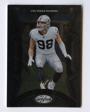 I254 MAXX CROSBY 1/1 2023 CERTIFIED  MIRROR BLACK #15 RAIDERS RARE SP