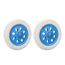 2pcs Shopping Cart Wheels Trolley Caster 6.5" Dia Rubber Foaming Light Blue