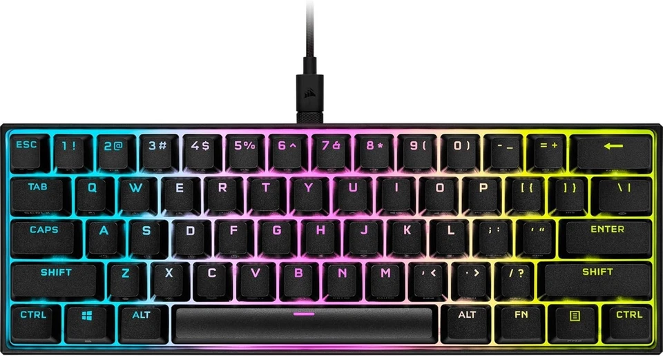Corsair K65 RGB MINI 60% Mechanische Gaming-Tastatur MX SPEED QWERTZ, Schwarz - Bild 3 von 4