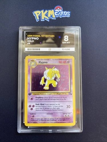 Pokémon TCG Hypno Fossil 8/62 Holo 1st Edition ACE 8 Near Mint - Mint.