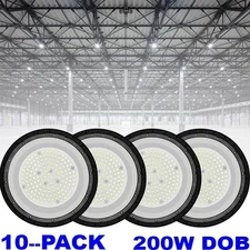 10Pack UFO Led High Bay Light 200w Commercial Industrial Warehouse Gym Shop Ligh