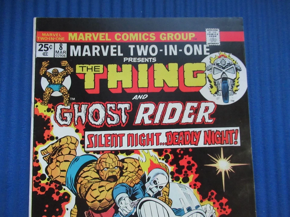 MARVEL TWO-IN-ONE # 8 - (VF+) -THING/GHOST RIDER-SILENT NIGHT-DEADLY NIGHT-X-MAS - image 4 of 4