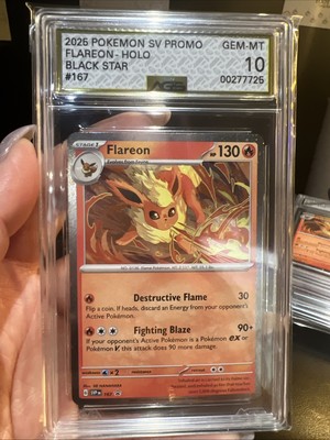 2025 Pokemon Flareon Cosmos Holo #167 Prismatic Evolutions Promo