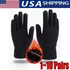 Men Women Merino Wool Knit Liner Gloves Finger/Fingerless/Touchscreen Lot