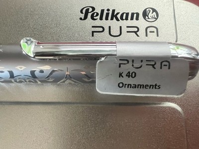Vintage PELIKAN Ballpoint Pen K40 PURE Metal Ornaments NOS