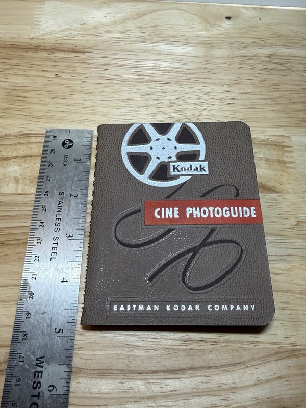 Vintage 1952 Kodak Cine Photoguide Book for Movie Making w/ Dials 