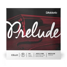 D'addario Prelude 1/4 Cello D String Nickel Wound Solid Steel Core Durable Tone