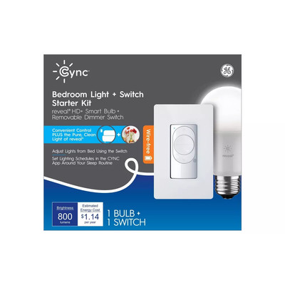 General Electric GE Smart Bulb Dimmer Switch Bundle 60W Equivalent Alexa