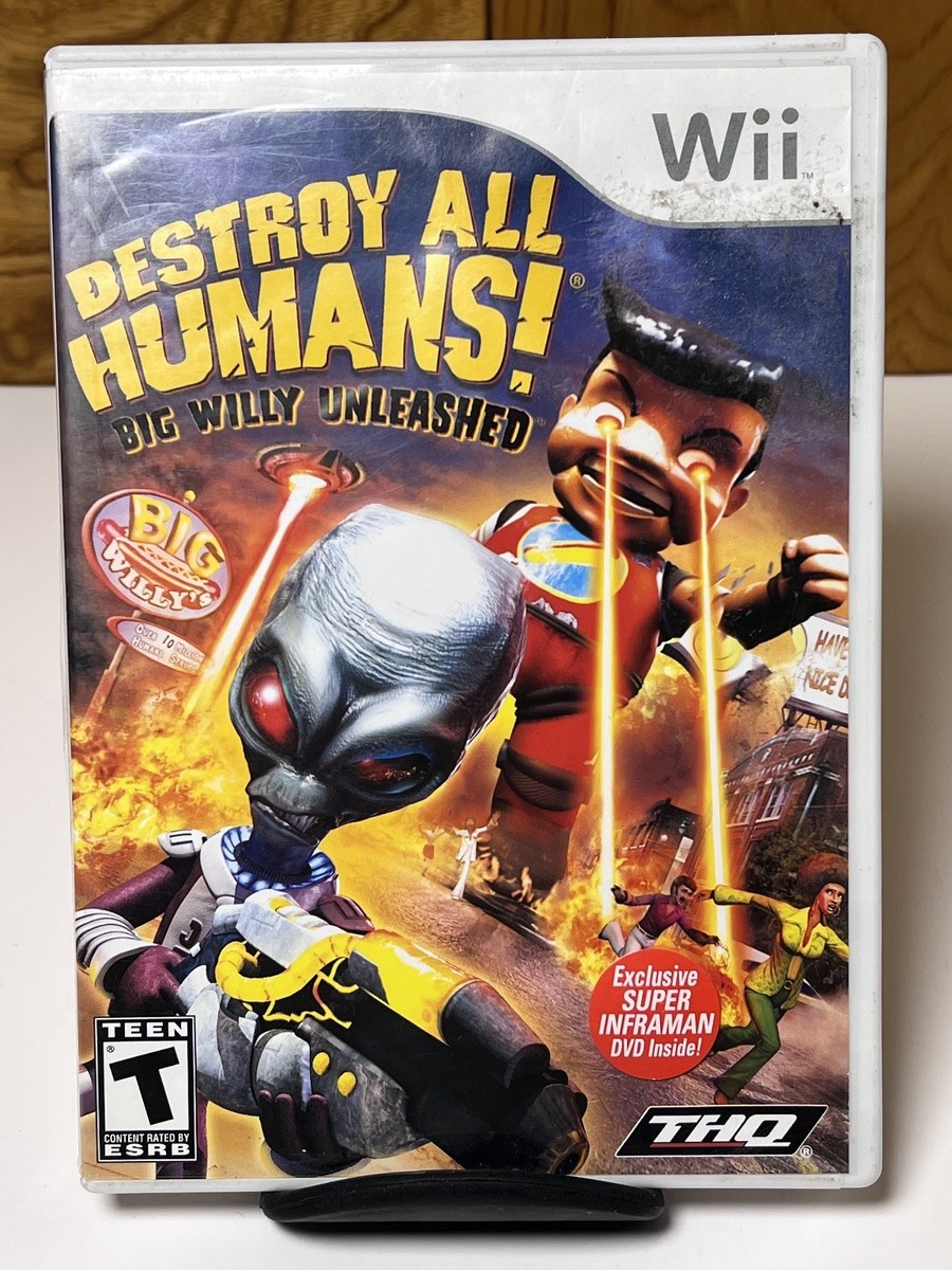 Destroy All Humans! Big Willy Unleashed Wii Video Game Co-op Sci