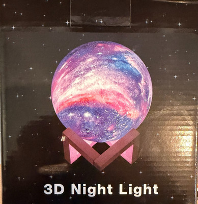 BRIGHTWORLD Moon Lamp Galaxy Lamp Nightlight 16 Colors LED 3D Moon, Remote 