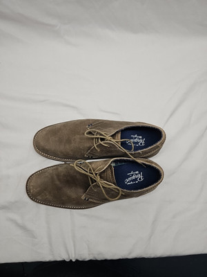 Penguin Original Mens 9 1/2 Waylon Taupe Brown Suede Derby  display picture 3