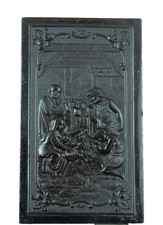 Sch&ouml;ne Franz&ouml;sische Religi&ouml;se Gutta Percha Plakette Nativit&auml;t Krippe 19 THC