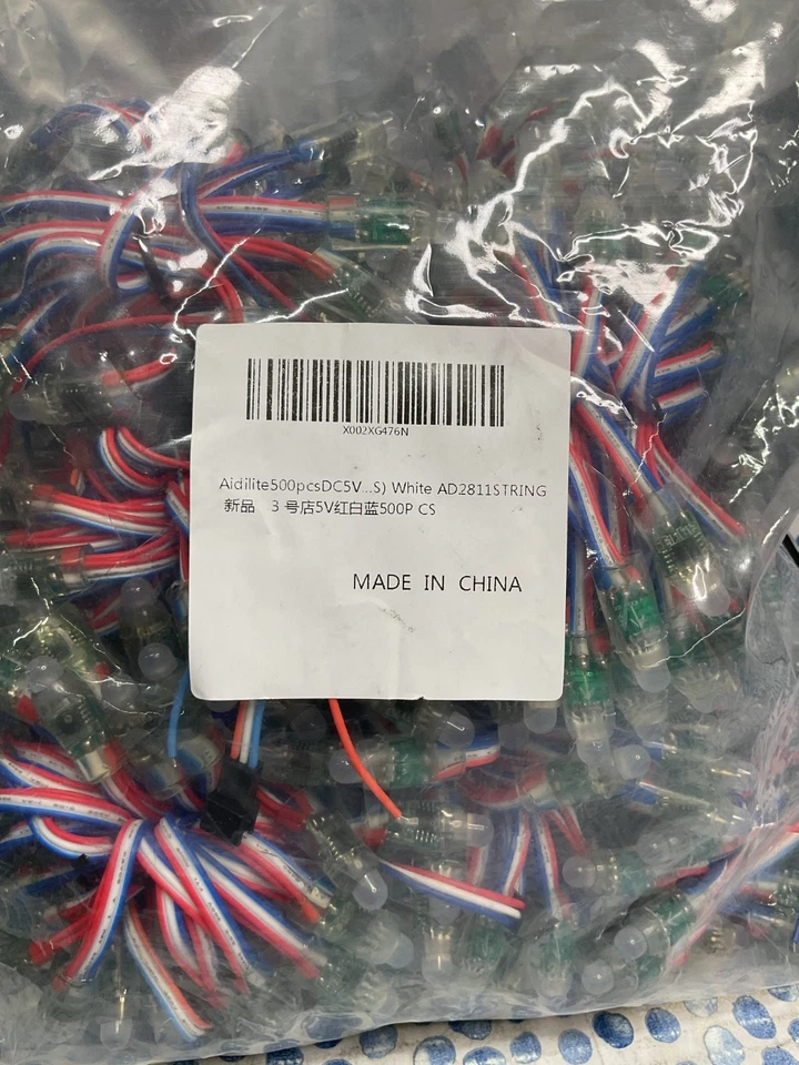 500PC DC5V WS2811 LED Pixels Light 12mm Individually Addressable RGB Digital - Image 2 of 2