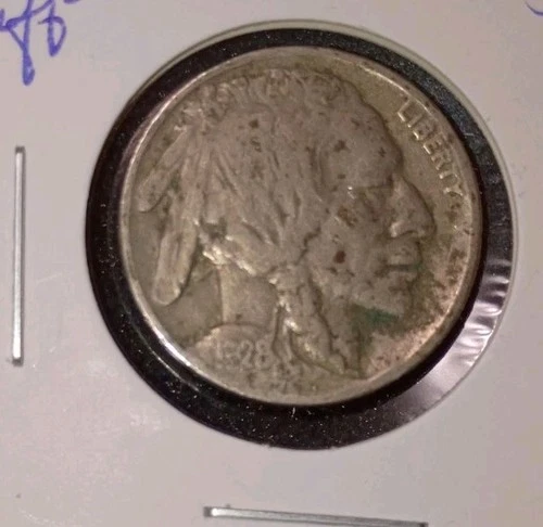 1928 Buffalo Nickel Circulated Business Strike 75% Copper 25% Nickel Uncertified