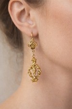 Antike 14 K Gelbgold Ohrhänger um 1900 mit 585er Gold – 4,97 g – Länge ca.5 cm