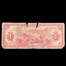 Curaçao  1  Gulden  1942  Poor  P. 35a(2),   Banknote, Circulated