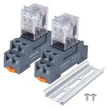 Electromagnetic Power Relay, 8-Pin 10 AMP 12V DC Relay DC 12V 8Pin-10A-2PCS