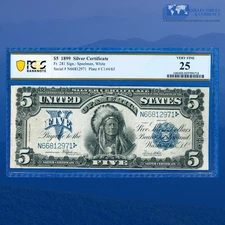 Fr.281 1899 $5 Five Dollars Silver Certificate "CHIEF NOTE" , PCGS VF 25 #12971