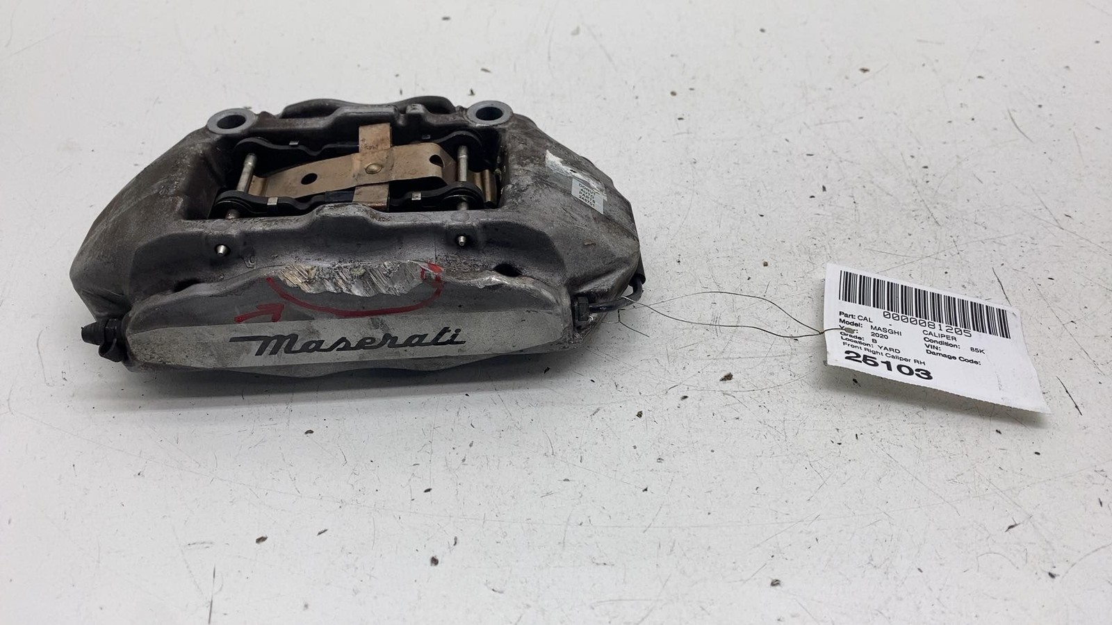 ⭕ 14-21 Maserati Ghibli Front Passenger Side Brake Disc Caliper Assembly Right