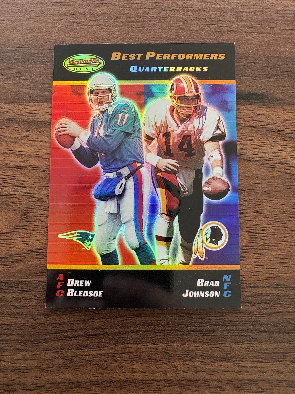 2000 Bowman's Best Drew Bledsoe / Brad Johnson Best Performers #92 Refractor
