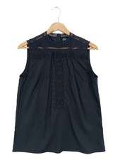 SIENNA ärmellose Bluse Damen Bluse Gr. DE 36 blau Elegant