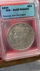 1934 PEACE  DOLLAR  ICG AU53-DETAILS