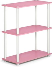 TURN-N-TUBE Storage Shelves 3-Tier Book Shelf Corner Shelf Toolless Open Shelves