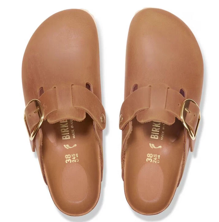 NIB Birkenstock Boston Big Buckle Leather Clog in Cognac Narrow Width 1030446 - Image 2 of 3